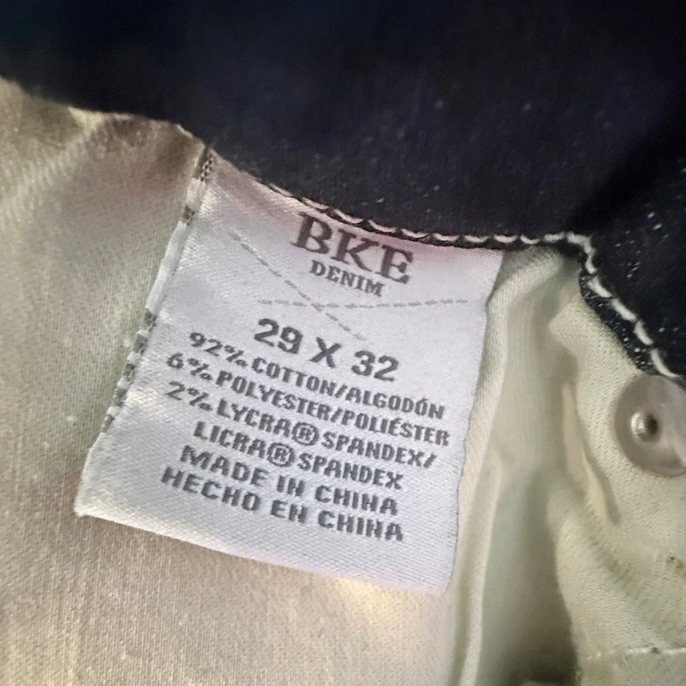 BKE Denim Womens Dark Wash Flare Leg Jeans 29x32 Stretch‎ Cotton Blend Indigo